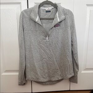 Vineyard Vines Gray Quarter-Zip Pullover